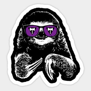 Pride Sloth Lesbian Labrys Flag Sunglasses Sticker